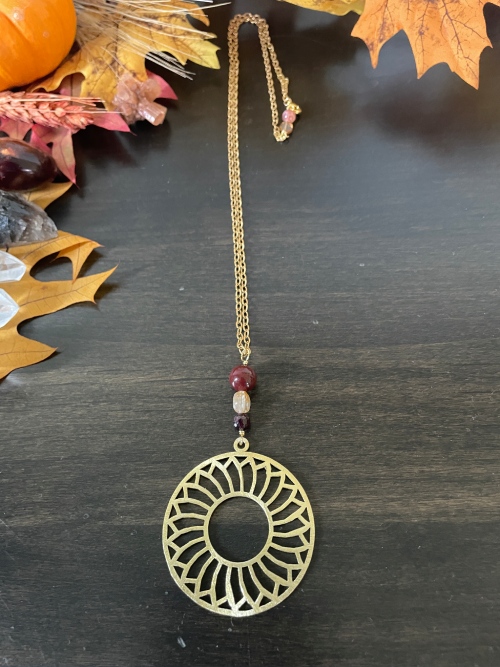 Autumn Sun Pendant Necklace